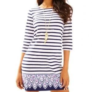 Lilly Pulitzer Beacon Navy Striped Dress, XXS